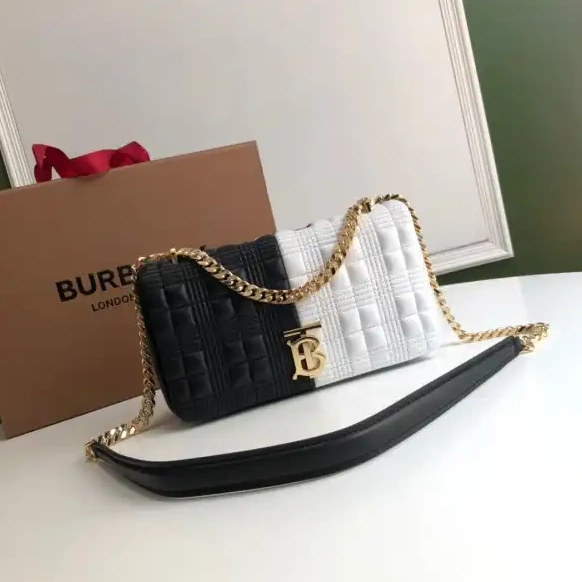 Official FirstBag Ru Two-tone Lola Lambskin Check Bag Small BURBERRY Quilted 0510
